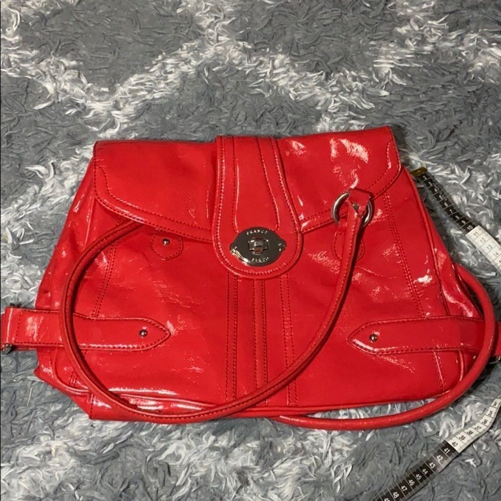 Franco Sarto handbag shoulder red 12 inch tall 14.6 wide stand out with this one